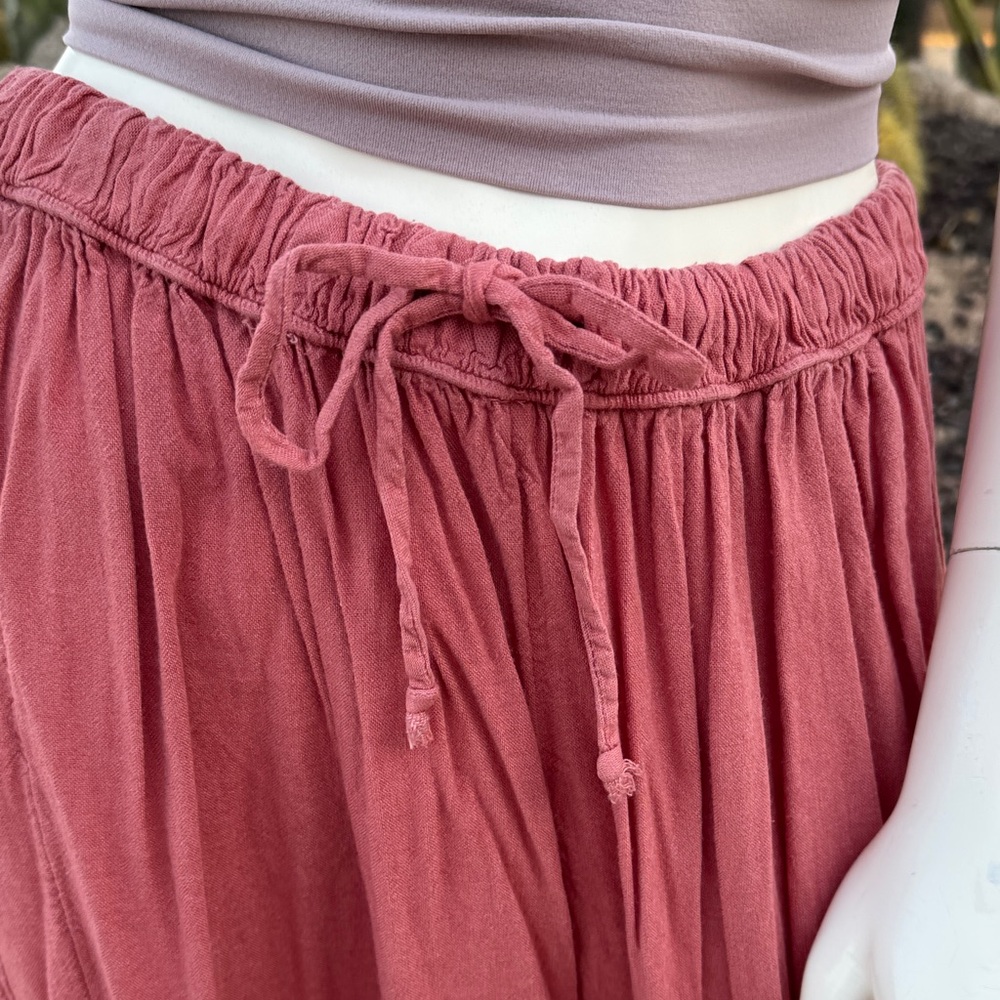 Size Small Free people Relaxed Drawstring Women's Cropped Pants - burnt orange - Picture 4 of 5